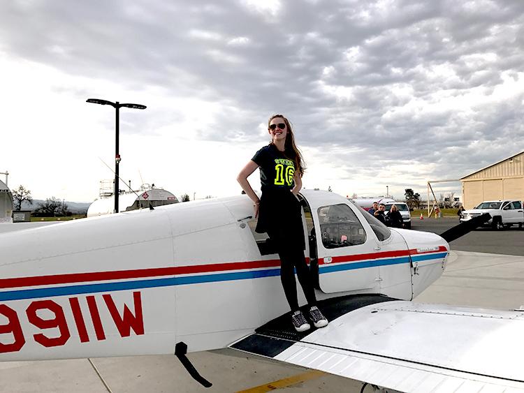 SPREADING THEIR WINGS: Sophomore Sophia Baer and senior Morgan La Mascus strive to earn their pilot’s licenses while juggling the responsibilities of high school life.