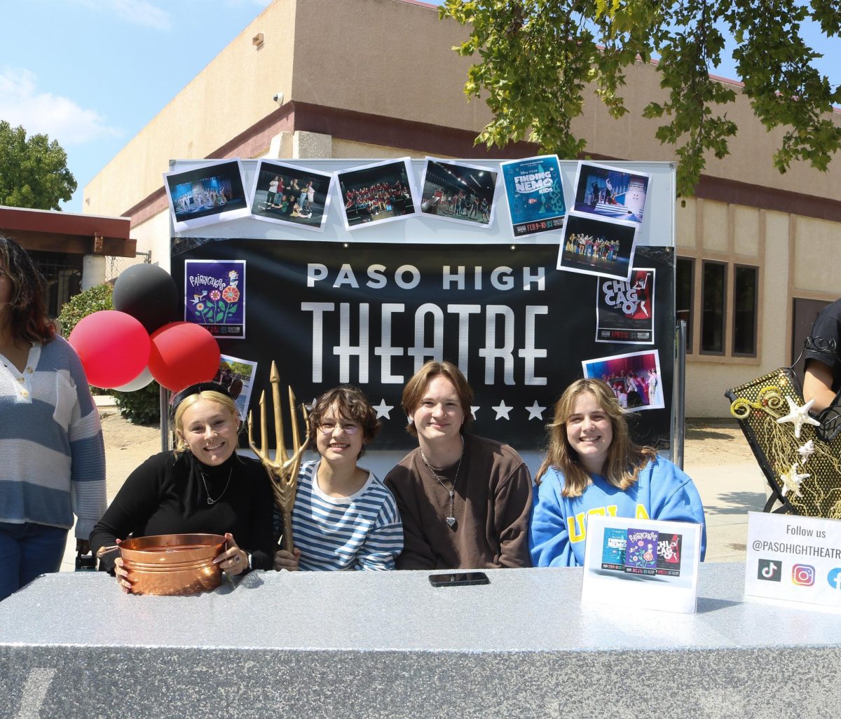 Danica Nutile, Asher Moore, Shane Mullinex, Gracie Domenghini representing the Paso High Theatre Program.