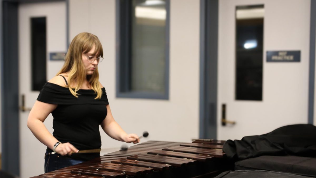 Mackenzie Hatfield playing the Marimba