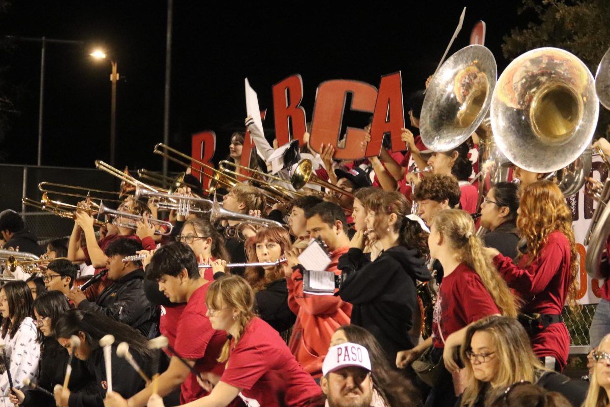 The Band thriving in spirit at the Atascadero Football Game.