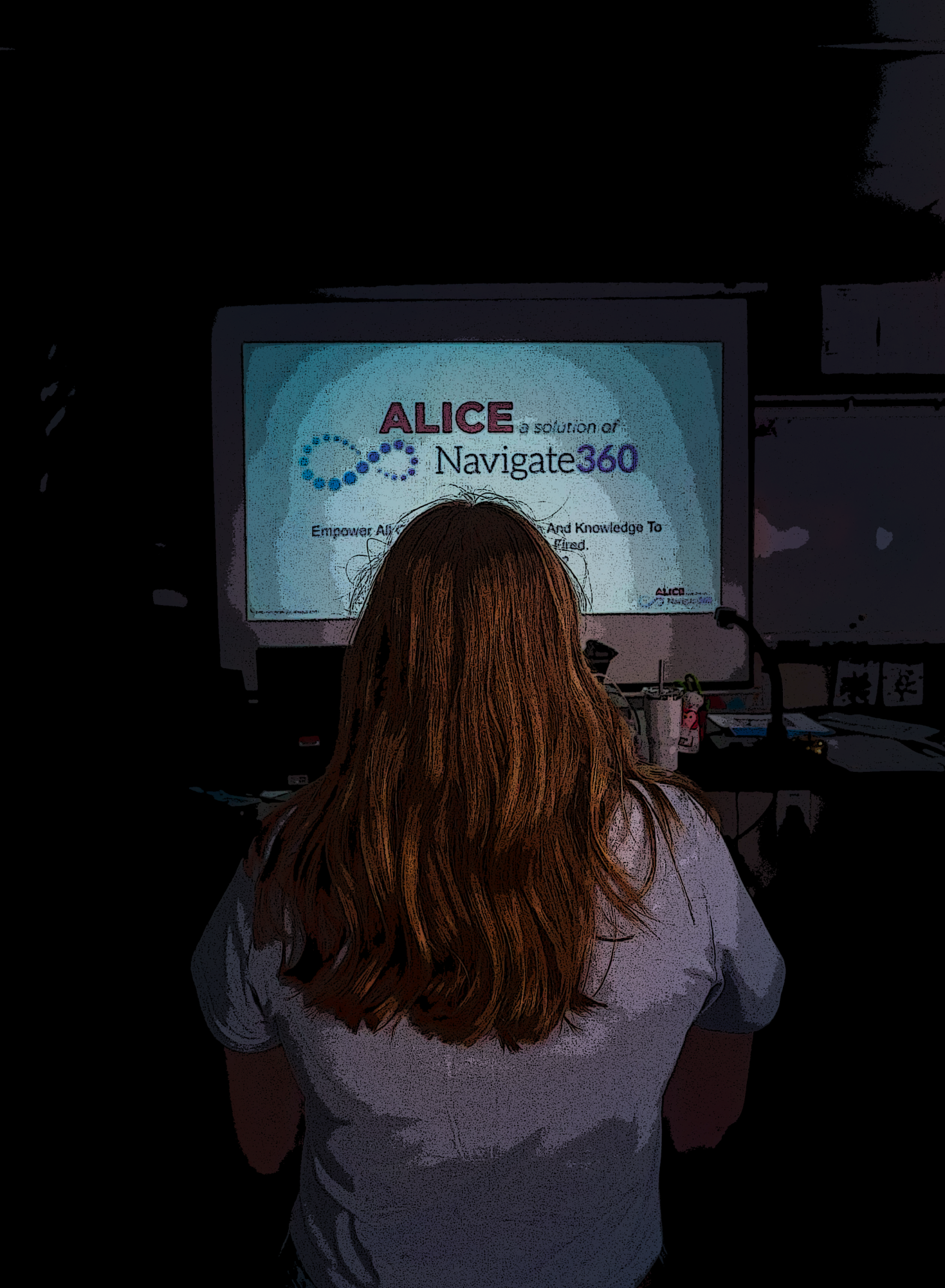 LOOKING FORWARD : Kylee Nancolas (12) watches the ALICE
presentation given to each tutorial class Sept. 19, 2024