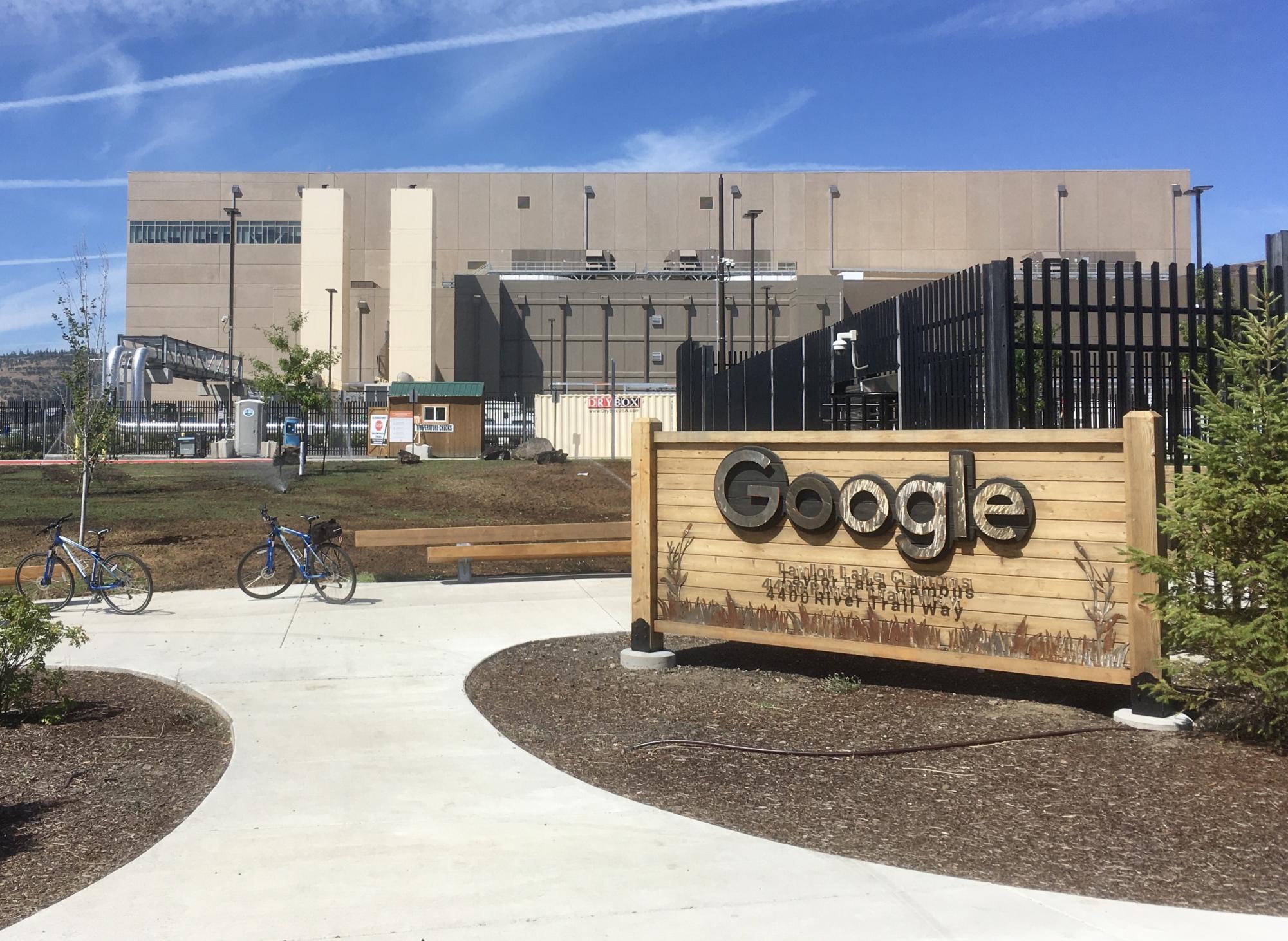 Google data center. 
This image is licensed under the Creative Commons Attribution-Share Alike 4.0 International license.